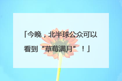 今晚，北半球公众可以看到“草莓满月”！