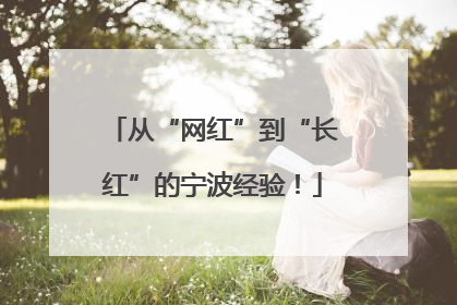 从“网红”到“长红”的宁波经验！