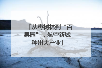 从枣树林到“百果园”，航空新城种出大产业