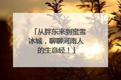 从胖东来到蜜雪冰城，聊聊河南人的生意经！