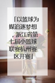 以篮球为媒追逐梦想，浙江省第七届小篮球联赛杭州赛区开赛