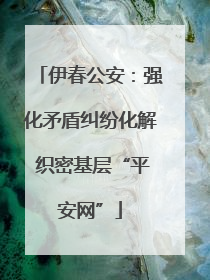 伊春公安：强化矛盾纠纷化解 织密基层“平安网”