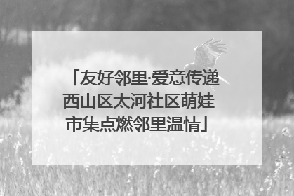 友好邻里·爱意传递 西山区太河社区萌娃市集点燃邻里温情