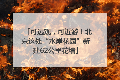 可远观，可近游！北京这处“水岸花园”新建62公里花墙