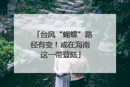 台风“蝴蝶”路径有变！或在海南这一带登陆