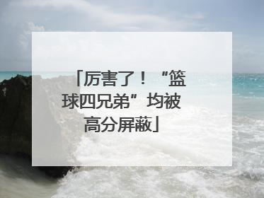 厉害了！“篮球四兄弟”均被高分屏蔽