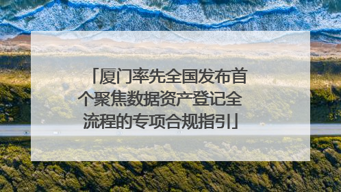 厦门率先全国发布首个聚焦数据资产登记全流程的专项合规指引
