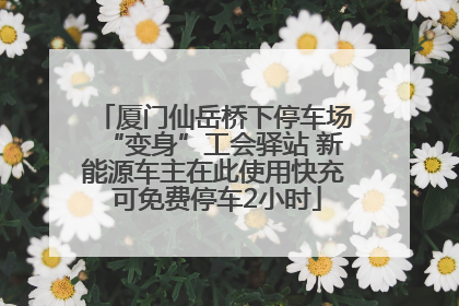 厦门仙岳桥下停车场“变身”工会驿站 新能源车主在此使用快充 可免费停车2小时