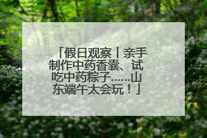 假日观察丨亲手制作中药香囊、试吃中药粽子……山东端午太会玩！