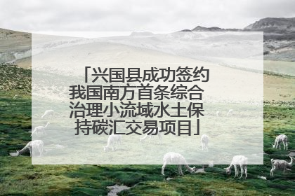 兴国县成功签约我国南方首条综合治理小流域水土保持碳汇交易项目
