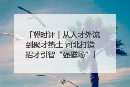 冀时评｜从人才外流到聚才热土 河北打造招才引智“强磁场”