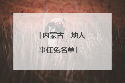 内蒙古一地人事任免名单
