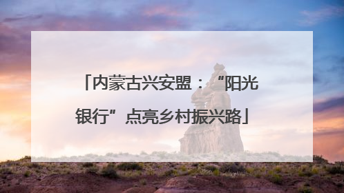 内蒙古兴安盟：“阳光银行”点亮乡村振兴路