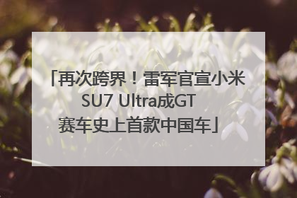 再次跨界！雷军官宣小米SU7 Ultra成GT赛车史上首款中国车