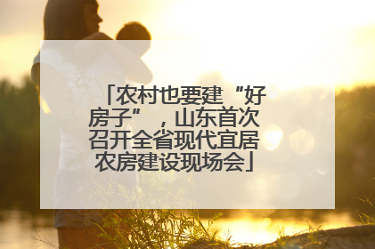 农村也要建“好房子”，山东首次召开全省现代宜居农房建设现场会
