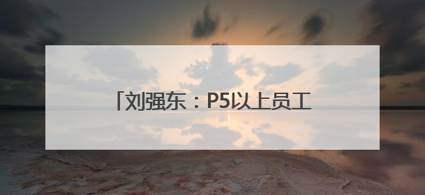 刘强东：P5以上员工薪水基本上都翻倍，“京东从没卖过假货”