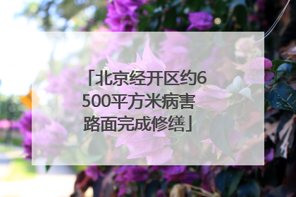 北京经开区约6500平方米病害路面完成修缮