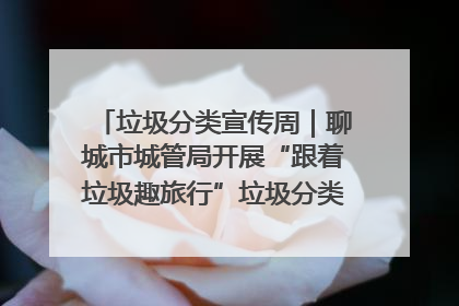 垃圾分类宣传周｜聊城市城管局开展“跟着垃圾趣旅行”垃圾分类科普宣传活动