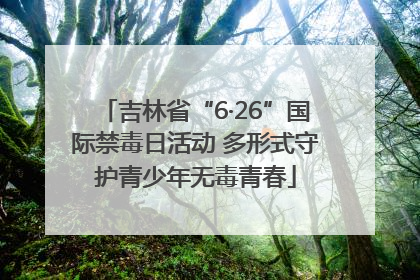 吉林省“6·26”国际禁毒日活动 多形式守护青少年无毒青春