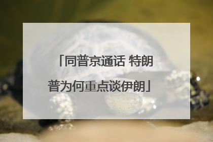 同普京通话 特朗普为何重点谈伊朗
