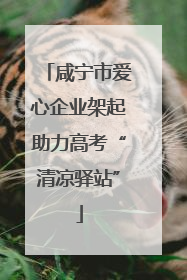 咸宁市爱心企业架起助力高考“清凉驿站”