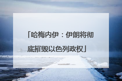 哈梅内伊：伊朗将彻底摧毁以色列政权