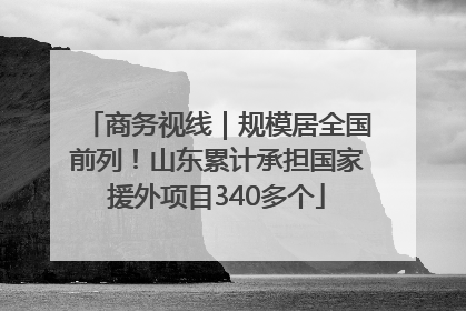 商务视线｜规模居全国前列！山东累计承担国家援外项目340多个