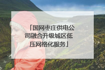 国网枣庄供电公司融合升级城区低压网格化服务