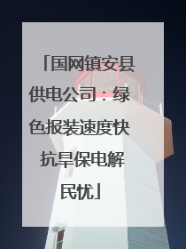 国网镇安县供电公司：绿色报装速度快 抗旱保电解民忧