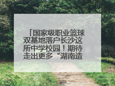 国家级职业篮球双基地落户长沙这所中学校园！期待走出更多“湖南造”国手