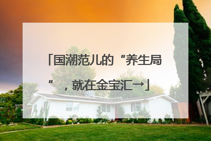 国潮范儿的“养生局”，就在金宝汇→
