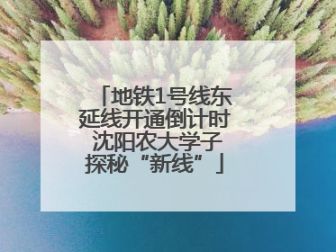 地铁1号线东延线开通倒计时 沈阳农大学子探秘“新线”