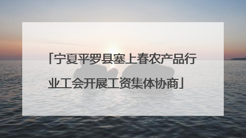 宁夏平罗县塞上春农产品行业工会开展工资集体协商