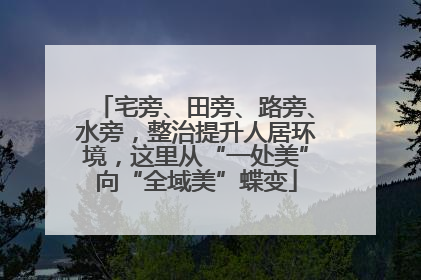 宅旁、田旁、路旁、水旁，整治提升人居环境，这里从“一处美”向“全域美”蝶变