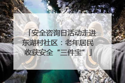 安全咨询日活动走进东湖村社区：老年居民收获安全“三件宝”