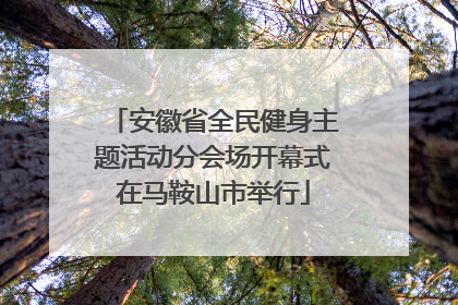 安徽省全民健身主题活动分会场开幕式在马鞍山市举行