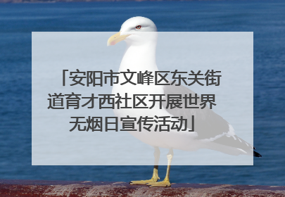 安阳市文峰区东关街道育才西社区开展世界无烟日宣传活动