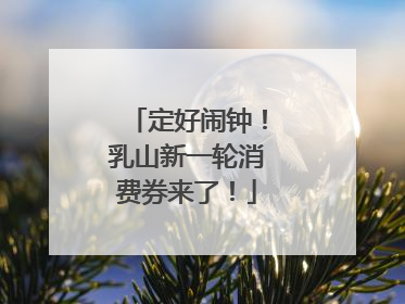 定好闹钟！乳山新一轮消费券来了！