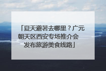 夏天避暑去哪里？广元朝天区西安专场推介会 发布旅游美食线路