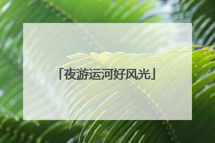夜游运河好风光
