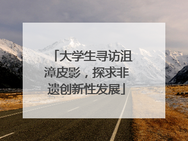 大学生寻访沮漳皮影，探求非遗创新性发展