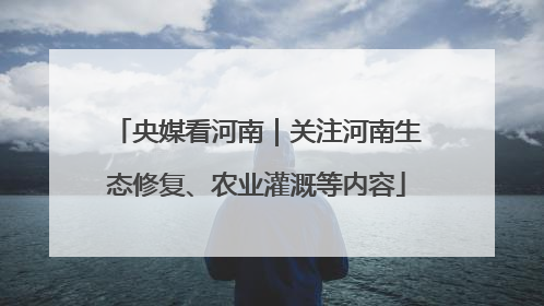 央媒看河南｜关注河南生态修复、农业灌溉等内容
