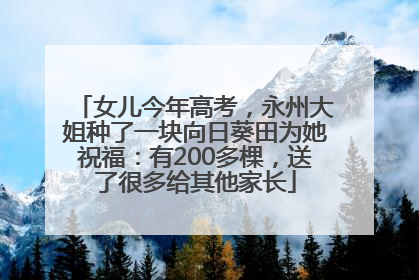 女儿今年高考，永州大姐种了一块向日葵田为她祝福：有200多棵，送了很多给其他家长