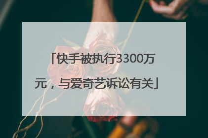 快手被执行3300万元，与爱奇艺诉讼有关