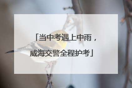 当中考遇上中雨，威海交警全程护考