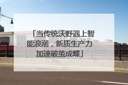 当传统沃野遇上智能浪潮，新质生产力加速破茧成蝶
