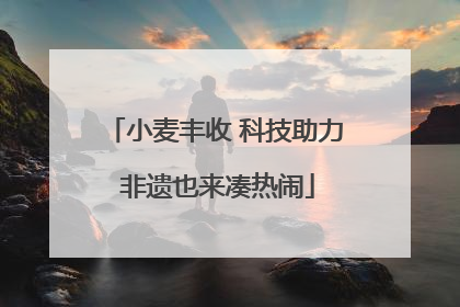 小麦丰收 科技助力 非遗也来凑热闹