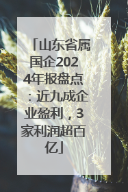 山东省属国企2024年报盘点：近九成企业盈利，3家利润超百亿