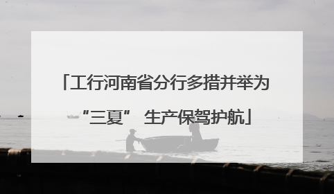 工行河南省分行多措并举为“三夏” 生产保驾护航
