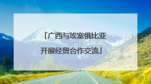 广西与埃塞俄比亚开展经贸合作交流